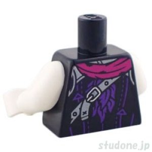 画像2: トルソー(フリル ダークパープル/スカーフ/ストラップ バックル) (2)