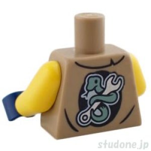 画像2: トルソー（ベスト ダークタン・シャツ サンドグリーン S/スネーク レンチ バックプリント） (2)