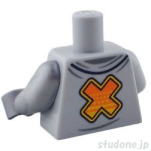 画像2: トルソー（パーカー ライトブルーイッシュグレー・砂時計/Xバックプリント） (2)