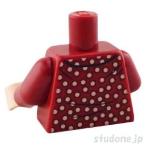 画像2: トルソー(シャツ ダークレッド・ポルカドット タン) (2)