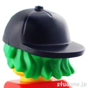 画像2: ヘア(ブライトグリーン・キャップ/ブラック) (2)