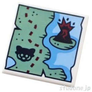 2x2タイル（マップ・パンダ ヘッド/島/火山噴火）