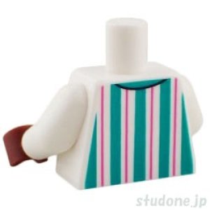 画像2: トルソー(シャツ ダークターコイズ/ダークピンク ストライプ) (2)