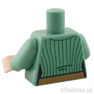 画像2: トルソー(シャツ ピンストライプ オリーブグリーン・ベルト ) (2)