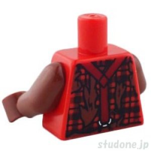 画像2: トルソー(シャツ レッド・サスペンダー/裂け) (2)