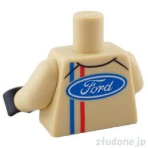 画像2: トルソー(レーシングスーツ タン・レッド/ブルー ストライプ・Fordロゴ) (2)