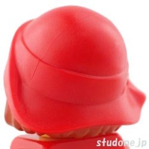 画像2: ヘア(レディッシュブラウン・折り込み ハット レッド) (2)