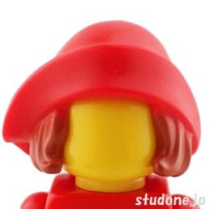ヘア（レディッシュブラウン・折り込み ハット レッド）