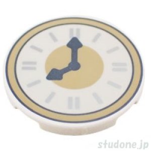 ラウンド3x3タイル（クロック/タン ボーダー）