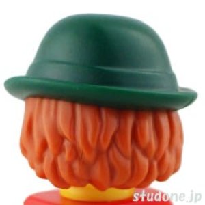 画像2: ヘア(ダークオレンジ・ダークグリーン クエッション ボーラーハット) (2)