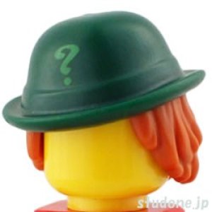 ヘア（ダークオレンジ・ダークグリーン クエッション ボーラーハット）