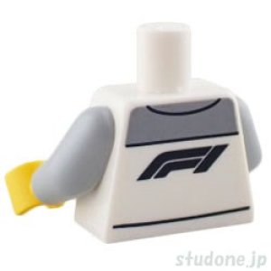 画像2: トルソー（ポロシャツ ホワイト・ショルダー パネル ライトブルーイッシュグレー/ID/F1） (2)