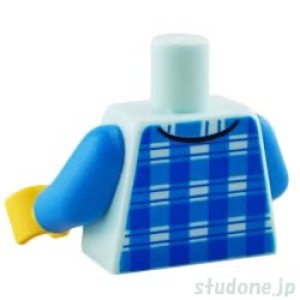 画像2: トルソー（シャツ ライトアクア・ダークアジュール チェックパターン） (2)