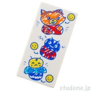 2x4タイル（ハッピーフォックス/怒りてんとう虫/悲しいハチ）