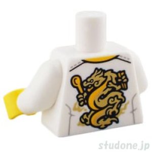 画像2: トルソー（シェフ ジャケット・ブライトライトオレンジ トリム/ゴールド ドラゴン） (2)