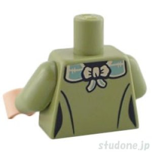 画像2: トルソー（ジャケット オリーブグリーン・ボタン/ポケット/リボン） (2)