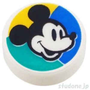 ラウンド1x1タイル（ミッキーマウス）