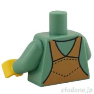 画像2: トルソー（オーバーオール ミディアムヌガー・シャツ サンドグリーン） (2)