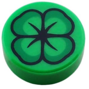 ラウンド1x1タイル（クローバー）