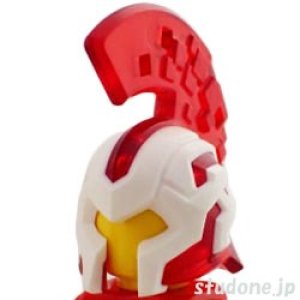 チーク プロテクター・ピクセル クレスト ヘルメット（ホワイト/トランスレッド）