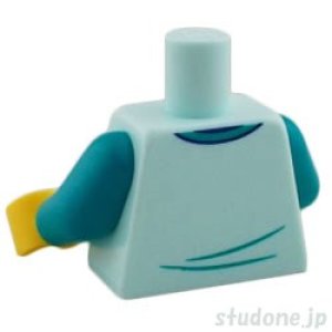 画像2: トルソー（パジャマ ライトアクア・寝てる猫） (2)