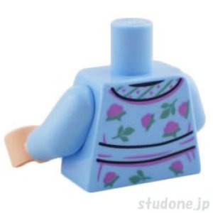 画像2: トルソー（ドレッシング ガウン ブライトライトブルー・ラベンダー ドット） (2)