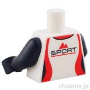 画像2: トルソー（レーシングスーツ ホワイト・サイドパネル レッド/マウンテンズロゴ） (2)