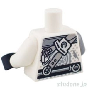 画像2: トルソー（トップ ホワイト・ショルダー ベルト/リング/カラビナ） (2)