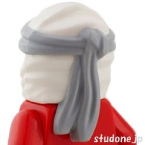 画像2: 忍者頭巾・TYPE4（ホワイト/ライトブルーイッシュグレー・ゼン） (2)