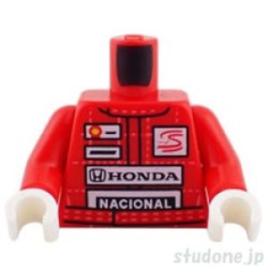 トルソー（レーシング スーツ レッド・Shell/Senna/Honda/Nacional）