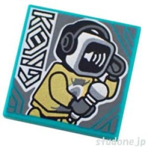 2x2タイル（アルバムカバー・ミニフィグ ロボットシンガー）