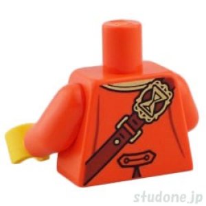 画像2: トルソー（パイレーツ ジャケット レディッシュオレンジ・ゴールド トリム/フリル/ストラップ） (2)