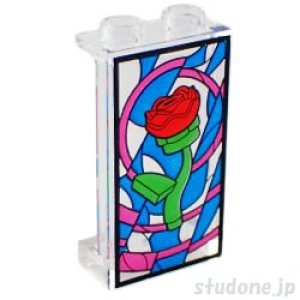パネル1x2x3（ステンドグラス ローズ）