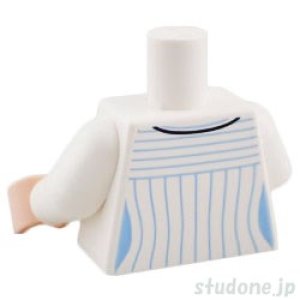 画像2: トルソー（シャツ ホワイト・ピンストライプ/6ボタン） (2)