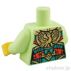 画像2: トルソー(ドレス イエローウイッシュグリーン・ダークターコイズ/ゴールド バックル) (2)