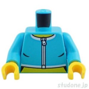 トルソー（ジャケット クロップ トップ ミディアムアジュール・ジッパー イエロー トリム）