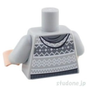 画像2: トルソー（フェアアイル カーディガン セーター ライトブルーイッシュグレー・フード） (2)