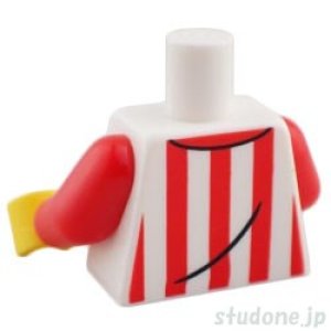 画像2: トルソー（シャツ ホワイト/レッド・ネームタグ/スマイリー フェイス ピン） (2)