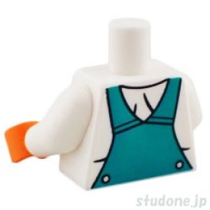 画像2: トルソー（オーバーオール ダークターコイズ・トイレット ロゴ） (2)