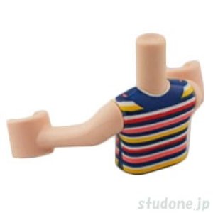 画像2: ミニドール/トルソー（ライトヌガー・ノースリーブトップ ストライプ） (2)