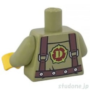 画像2: トルソー（シャツ オリーブグリーン・ハーネス/キャピタルレターD） (2)