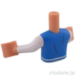 画像2: ミニドール/トルソー（フレッシュ・ベスト ブルー/アンダーシャツ イエロー） (2)