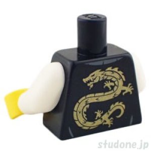画像2: トルソー（ローブ ブラック・ゴールドドラゴン バックプリント） (2)