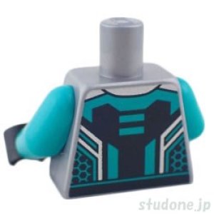 画像2: トルソー(レーシング スーツ フラットシルバー・ダークターコイズ/ブラック パネル) (2)