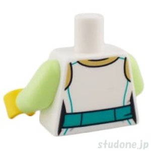 画像2: トルソー（ローブ ホワイト・ゴールド トリム/サッシュ ダークターコイズ） (2)