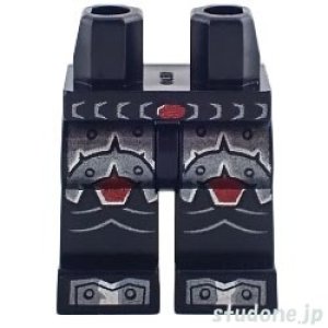 画像1: レッグ（ブラック・シルバー アーマー/リベット） (1)