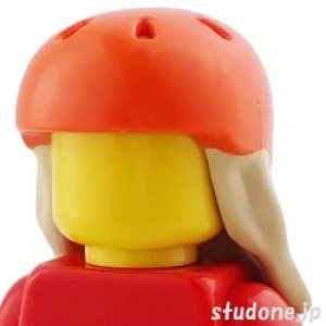 画像2: ヘア（スポーツヘルメット・ベントホール/レディッシュオレンジ・タン） (2)