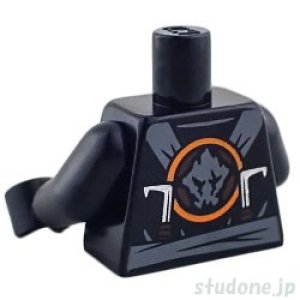 画像2: トルソー（ローブ ブラック・ゴールド ストラップ ベルト/エンブレム/武器） (2)