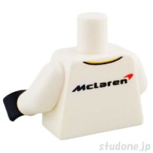画像2: トルソー（レーシング スーツ ホワイト・ブラック/イエロー ライン/McLaren） (2)
