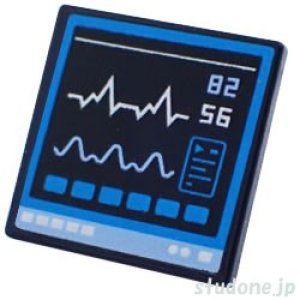 画像1: 四角標識2x2（モニターウェーブ/心電図） (1)